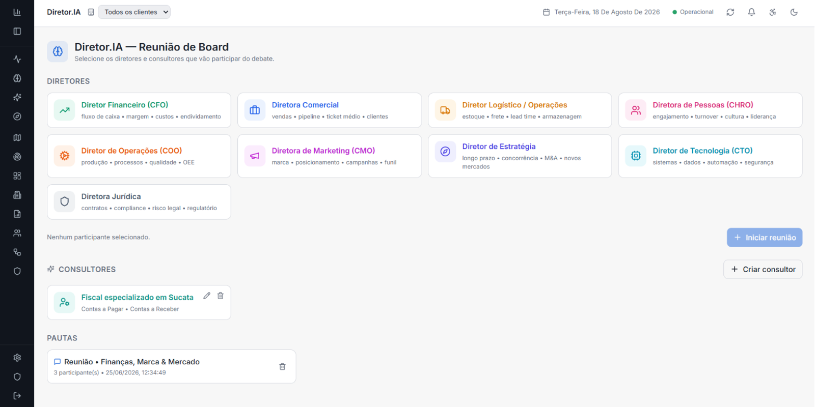 Cockpit: Diretor.IA: um board de diretores virtuais para debater os números